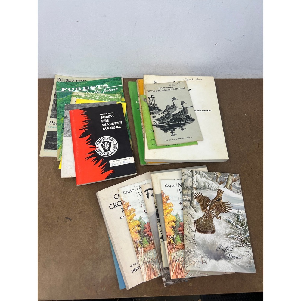 Vintage Hunting Conservation Book Lot Waterfowl Crow NRA Gun Safety Forest Bird